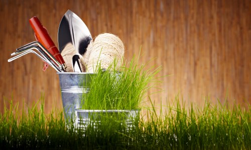 Seasonal garden maintenance visit in Teddington with lawn edging and plant care